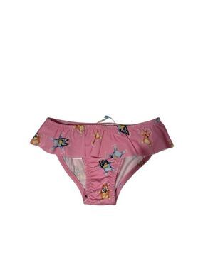 ZARA x BLUEY Pink Kids Swim Bottoms with Fun Characters & Ruffles - size 4